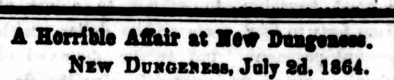 Headline from 1860s newspaper.