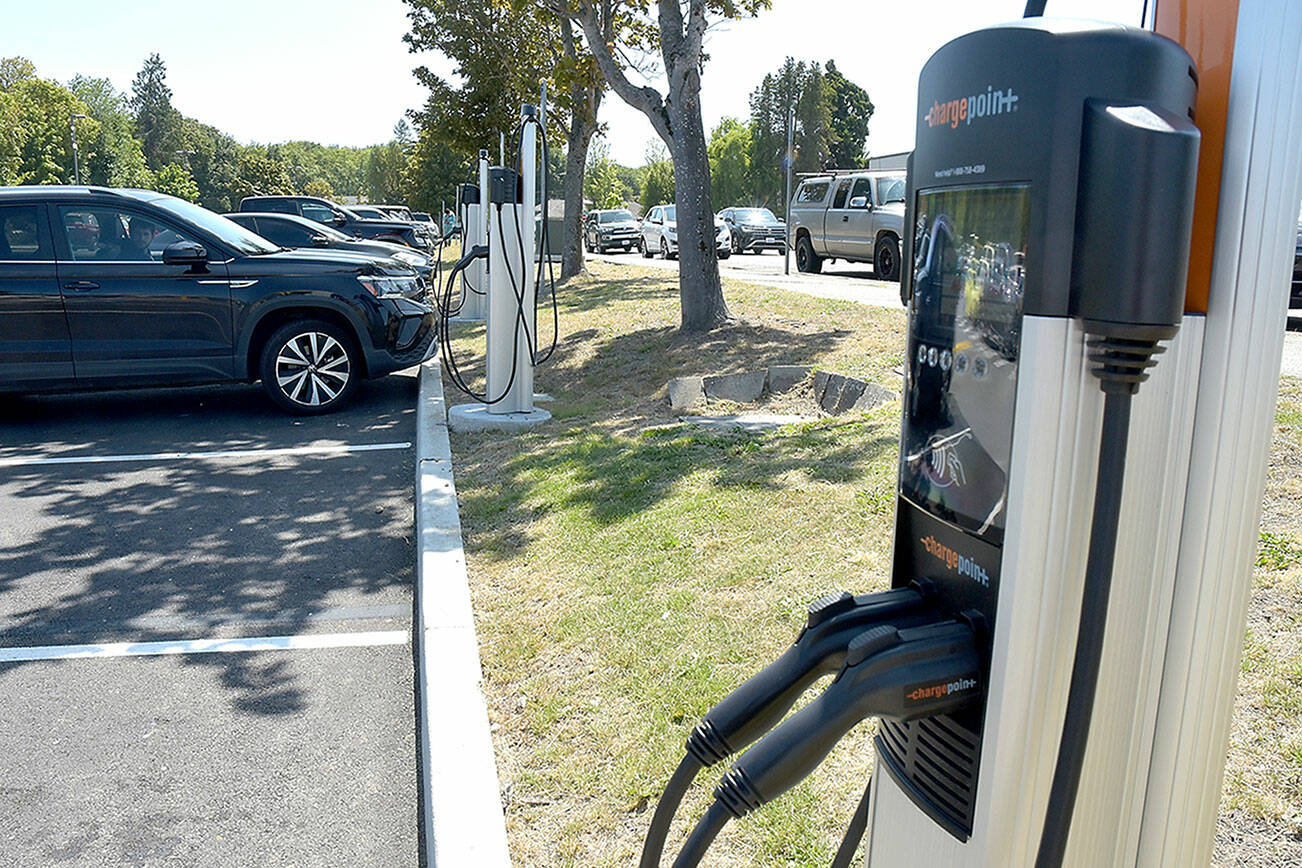 Electric vehicle charging stations now at courthouse Peninsula Daily News