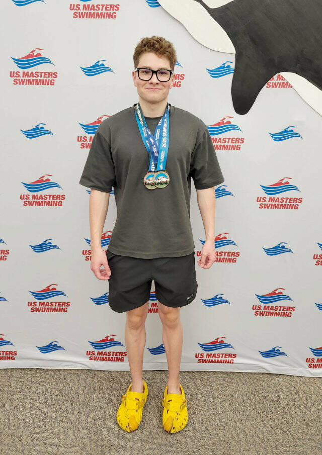 Port Angeles Swim Club member Almaz Faskhutdinov won a national championship in the U.S. Masters Summer Nationals in the 50-yard butterfly. (Port Angeles Swim Club)