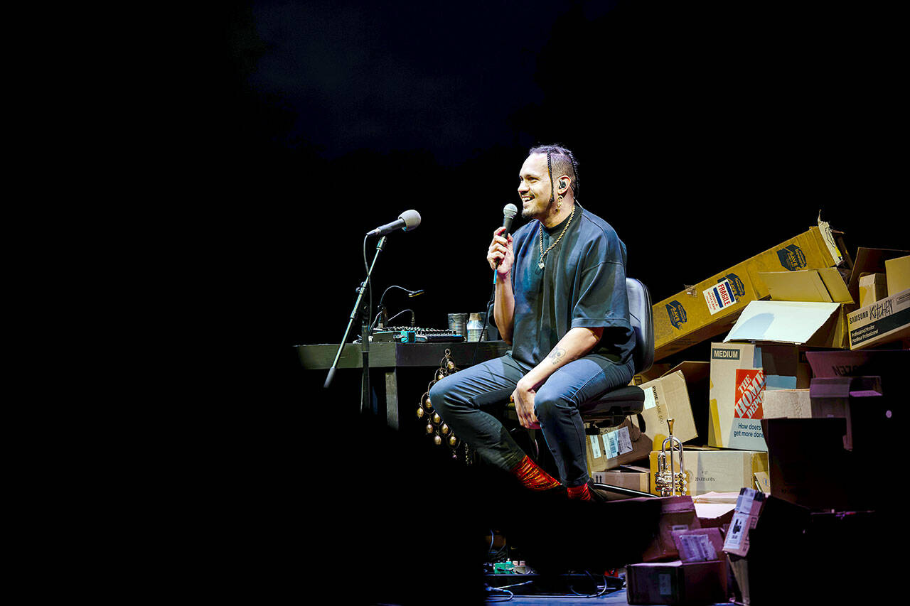 Musician, comic and storyteller Ahamefule J. Oluo will bring their show "The Things Around Us" to Field Arts & Events Hall on Thursday. (Alex Dugan)