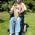 Chris McDaniel/Peninsula Daily News                                Ian MacKay, seen here, this month will be taking his motorized wheelchair on a 300 mile journey along Washington state&rsquo;s bike paths and trails - starting in Victoria, British Columbia and ending in Portland, Oregon to raise awareness about the need by wheelchair bound people for access to public trails.