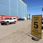 Port of Port Angeles commissioners voted Monday to allow city police to enforce traffic laws on port property including North Cedar Street, a site of intermittent, heavy truck traffic. (Paul Gottlieb/Peninsula Daily News)