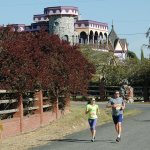 Robyn and Kris Henrikson of Sequim placed fifth and sixth in the overall results of the 5K at the Valley of the Trolls races in 2015. (Olympic Peninsula News Group)