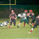 Steve Mullensky/for Peninsula Daily News Port Townsend&rsquo;s Kyle Blankenship, 20, ran for 351 yards last season. Rough Riders.