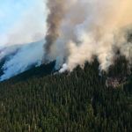 The Hayes Fire sends up plumes of smoke Saturday. (National Park Service)