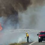 Wildfire crosses county line, burns toward Hanford nuclear reservation