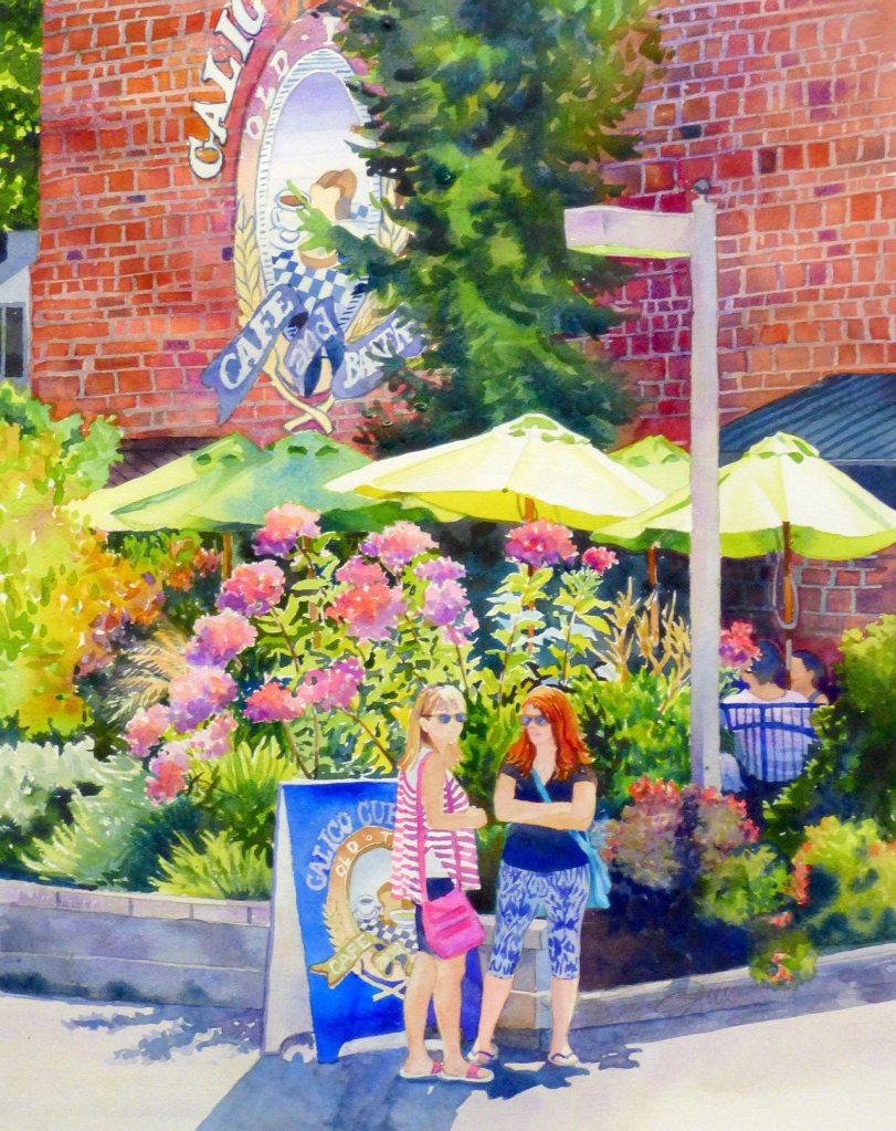 Catherine Mix&rsquo;s &ldquo;Cafe Umbrellas.&rdquo;