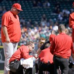 Shoemaker hit in head by liner, Angels hold on for 4-2 win over Mariners