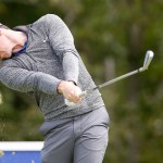 Rory McIlroy, of Northern Ireland, tees off on the 17th hole during the final round of the Deutsche Bank Championship golf tournament in Norton, Mass., Monday, Sept. 5, 2016. (AP Photo/Michael Dwyer)