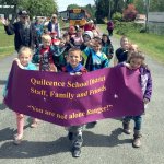 Quilcene School students march in a local parade. (Quilcene School)