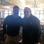 Cedars at Dungeness General Manager Bill Shea, left, met sports legend Arnold Palmer while staying at Arnold Palmer&rsquo;s Bay Hill Club & Lodge three years ago.
