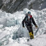 Michael Brown                                Leif Whittaker rappels into the Khumbu Icefall during the climber&rsquo;s first ascent of Everest in 2010.