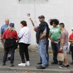 Supporters of Republican presidential candidate Donald Trump wait in line for a rally Tuesday in Everett. (Ted S. Warren/The Associated Press)