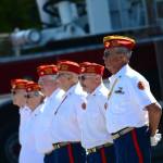 Marine Corps League members were present during Sunday&rsquo;s 9/11 ceremony. (Jesse Major/Peninsula Daily News)