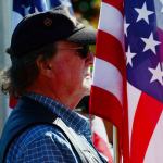 Alan Barnard, an American Legion Rider of Walter Akeley Post 29 in Port Angeles, was involved in organizing an impromptu 9/11 ceremony on Sunday. (Jesse Major/Peninsula Daily News)