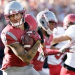The Associated Press Washington State wide receiver Gabe Marks, 9, runs the ball for a touchdown during the first half of the Cougars&rsquo; 45-42 loss to Eastern Washington on Saturday.
