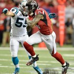 The Associated Press Atlanta&rsquo;s Julio Jones (11) Jones had 12 catches for a team-record 300 yards in the Falcons&rsquo; 48-33 win against Carolina.
