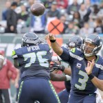 The Associated Press                                Seattle quarterback Russell Wilson (3) throws a pass during the Seahawks&rsquo; 27-17 win over the New York Jets.