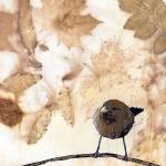 This piece, titled &ldquo;Little Bird in Autumn,&rdquo; will be on display this weekend at Studio Bob, located upstairs at 118 1/2 E. Front St., as part of the Fiber Art Exhibition, a showcase of fiber arts by local and regional artists and artisans. &mdash; Studio Bob.