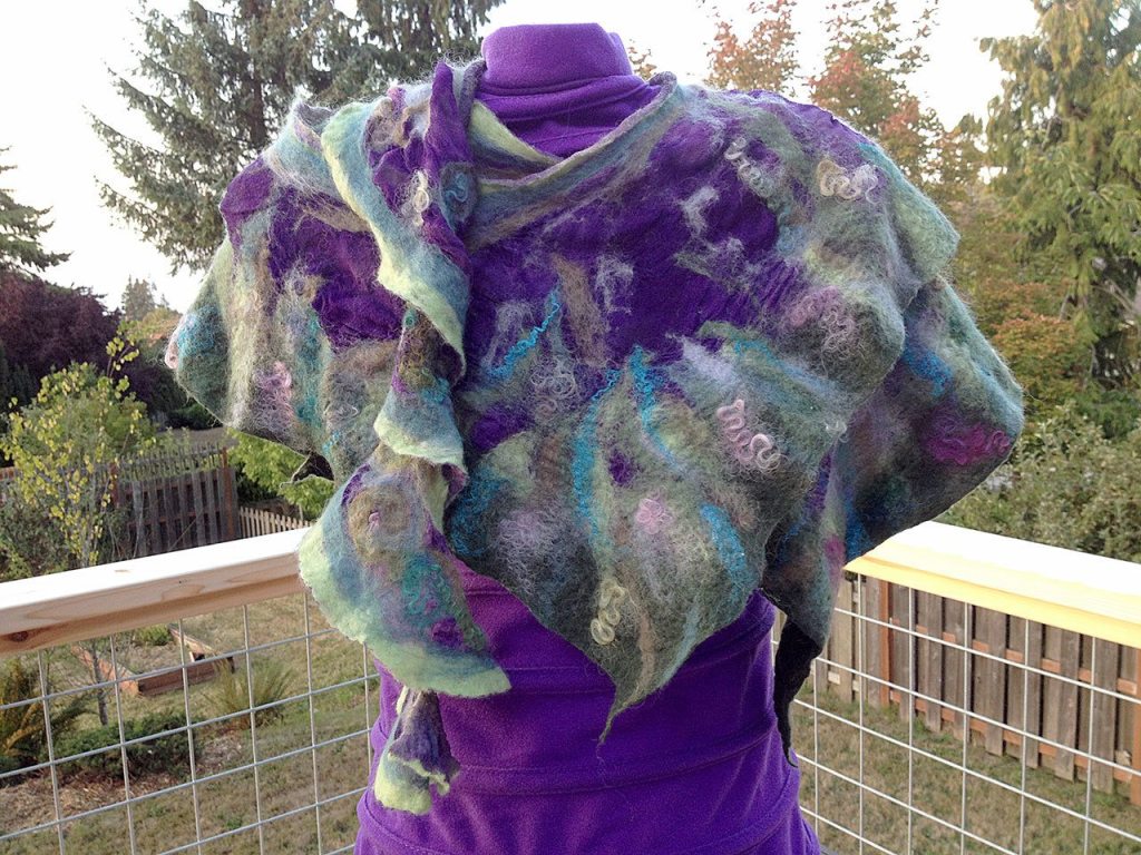 This fiber art piece will be on display this weekend at Studio Bob, located upstairs at 118 1/2 E. Front St., as part of the Fiber Art Exhibition, a showcase of fiber arts by local and regional artists and artisans. &mdash; Studio Bob.