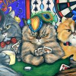 This piece by Marcedes &ldquo;Sadie&rdquo; Perry, titled &ldquo;Playing Poker,&rdquo; will be on display at Karon&rsquo;s Frame Center, 625 E. Front St., from 6 to 8 tonight. &mdash; Marcedes Perry.