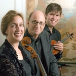 The Onyx Chamber Players &mdash; a trio consisting of, from left, cellist Meg Brennand, pianist David White and violinist James Garlick &mdash; will explore 300 years of classical music during a performance Saturday evening at Peninsula College. (William Stickney)