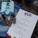 The Associated Press                                A menu shows the dishes paired with certain strains of pot during an evening of pairings of fine food and craft marijuana strains served to invited guests dining Oct. 2 at Planet Bluegrass, an outdoor venue in Lyons, Colo.