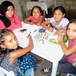 The children seen here in August participate in the Yajalon Saturday program funded by Mujeres de Maiz. (Carlos Hernandez Gomez)                                Children participate in the August Yajalon Saturday program funded by Mujeres de Maiz. (Carlos Hernandez Gomez)