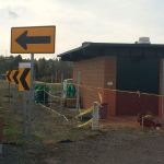 Traffic will be disrupted this week after demolition begins on a five-decade-old pump station on Front Street east of where it changes into Marine Drive. (Paul Gottlieb/Peninsula Daily News)