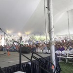 Bil Lepp engrosses a crowd at a storytelling festival in Timpanogos, Utah.