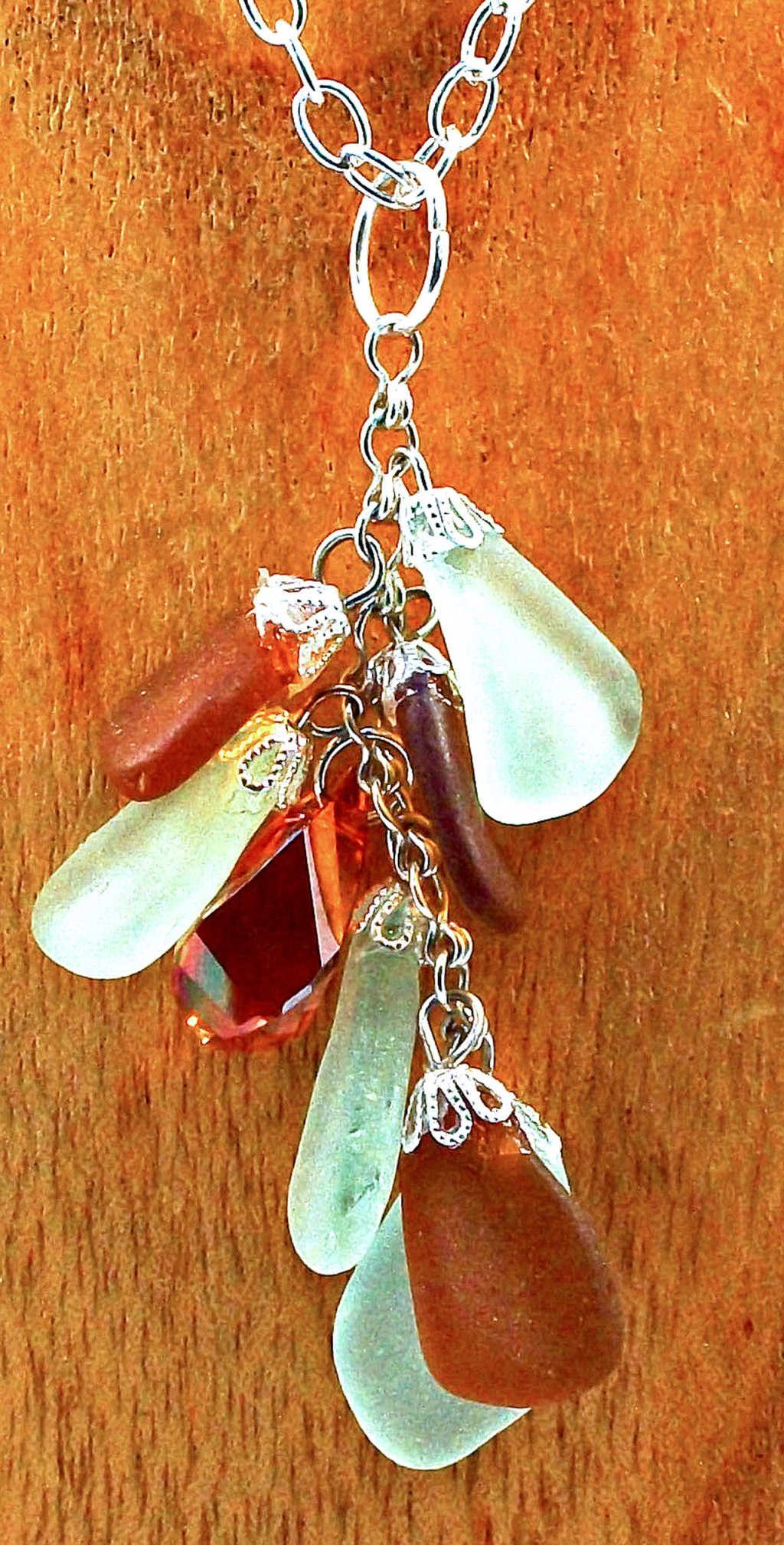 During Gallery Walk, this recycled glass pendant by Nancy Rody will be on display at Gallery 9, 1012 Water St. &mdash; Nancy Rody.