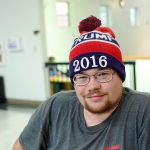 Timothy Walch, a second-year student at Peninsula College, said he supported Donald Trump because of his business experience. (Jesse Major/Peninsula Daily News)​