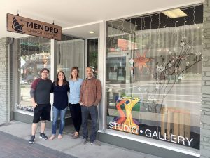 Mended Church will host a fundraiser for Feiro Marine Life Center from 6 to 9 p.m. at the Mended Giving Gallery, 123 E. 1st St., Suite 1A. Seen here from left are Cortland and Libby Waldron, and Makayla and Joe DeScala of Mended Church. &mdash; Mended Church.