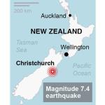 A powerful earthquake struck New Zealand near the city of Christchurch early Monday.