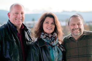 The Pennies For Quarters board, from left, Matthew Rainwater, Debbie Spinks and Jerry Stewart, hope to help homeless veterans in and around Port Angeles by providing a 1-year transitional program. (Pennies For Quarters)