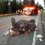 A motorcycle wreck on state Highway 20 shut down the highway in both directions for over two hours Thursday night. (Bill Beezley/East Jefferson Fire-Rescue)