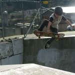 Cannon Cummins, 12, skateboards at the Sequim skate park on Sunday. (Jesse Major / Peninsula Daily News)