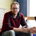 Chris Townsend recently moved into a room after living in his car, thanks to the Peninsula Home Fund and Olympic Community Action Programs. (Diane Urbani de la Paz/for Peninsula Daily News)