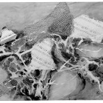 &ldquo;On the Strait&rdquo; is part of Linda Stadtmiller&rsquo;s musical note mixed media series. She continued it after having a stroke in May 2015.