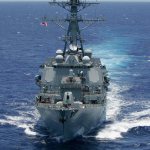 The U.S. Navy destroyer USS Howard sails off the coast of Hawaii during sonar exercises in 2008. The U.S. Navy has finalized a plan to expand sonar testing and other warfare training off the coasts of Washington and Oregon. (Hugh E. Gentry/The Associated Press)