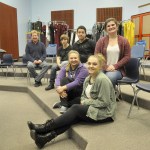 Led by choir instructor John Lorentzen (far left), five Sequim High School students are headed to New York in February to take part in the Honors Performance Festival. They include, from left, Thomas Arnesen, Silas Baird, Victoria Hall (seated), Tomi Wilson (seated) and Colleen Carpenter. (Michael Dashiell/Olympic Peninsula News Group)