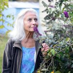 Caroline Culbertson takes every opportunity to commune with nature. (Diane Urbani de la Paz/for Peninsula Daily News)