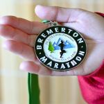 Between surgeries earlier this year, Stacy Eastman of Port Angeles finished the Bremerton Half Marathon. (Diane Urbani de la Paz/for Peninsula Daily News)