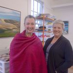 Holly Green and Diane Wheatley of the Port Townsend School of the Arts are celebrating a successful Giving Tuesday which raised the school more than $7,000 from individual donors and another $5,000 since from a donation matching challenge. (Cydney McFarland/Peninsula Daily News)