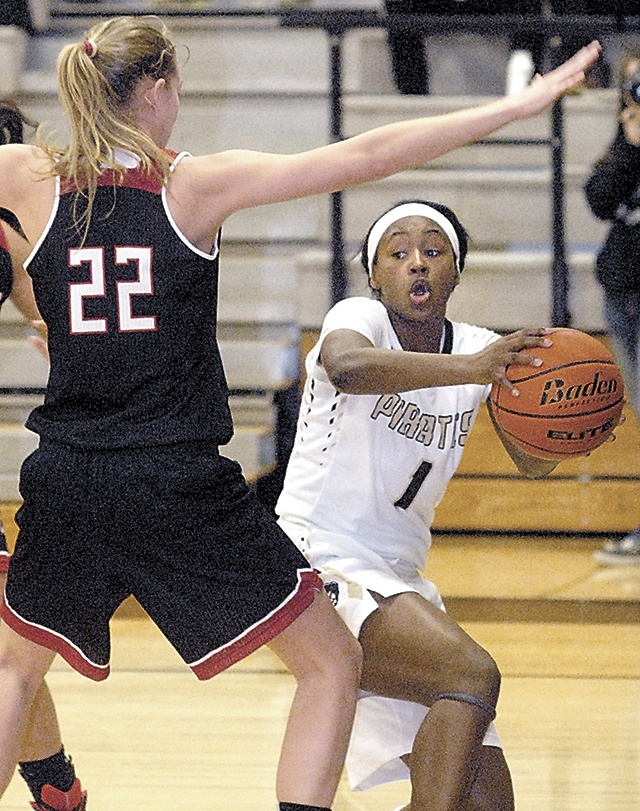Keith Thorpe/Peninsula Daily News Peninsula&rsquo;s Anaya Rodisha, right, and the Pirate men and women will host the First Federal Pirate Classic today through Sunday at Peninsula College.