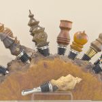 This piece by Carl Baker, titled &ldquo;Bottle Stoppers,&rdquo; during Art Walk will be on display at Blue Whole Gallery, 129 W. Washington St. in Sequim. The art is part of the gallery&rsquo;s annual Holiday Group Show set up in the front windows. (Carl Baker)