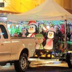The city of Forks presents its entry in last year&rsquo;s Twinkle Light Holiday Parade in Forks. (Lonnie Archibald/for Peninsula Daily News)