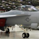 An EA-18G Growler aircraft is displayed for a media availability at Naval Air Station Whidbey Island, Wash., December 5, 2016. Photo by Michael Watkins/Whidbey News-Times