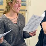 Soprano Andrea Saxe of Port Angeles rehearses last week with the 22-voice Port Angeles Symphony Chorus. (Diane Urbani de la Paz/for Peninsula Daily News)