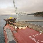 The USNS John Glenn will be docked at Naval Magazine Indian Island for the month of December. (Cydney McFarland/Peninsula Daily News)